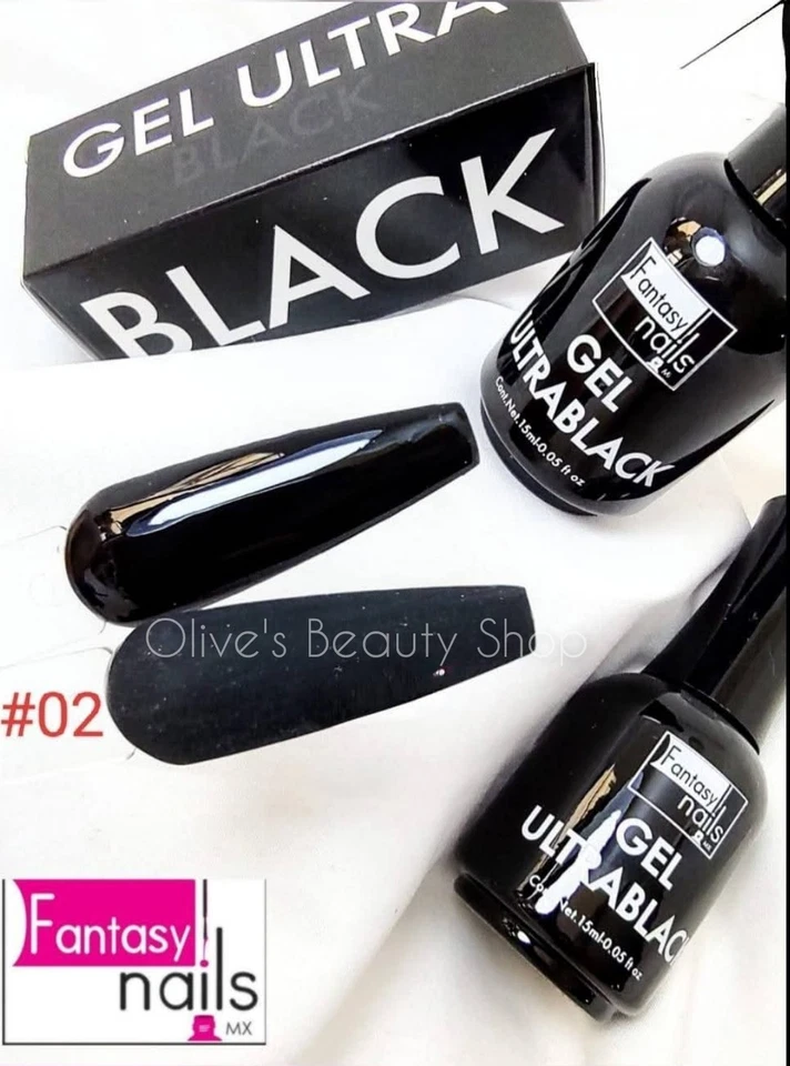 Fantasy ногтей UV Gel цвет ультра черный 15 мл - Изображение 1 из 1