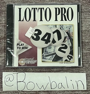Lotto Pro for Windows CD-ROM Lottery Software PC Disc Personal Companion - New ! - Image 1 of 4