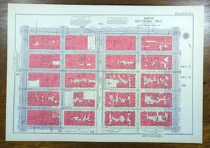 1934 MURRAY HILL MANHATTAN Map New York City NY ~ Old Vintage ST GABRIELS PARK - Picture 1 of 3
