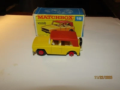 Vintage Matchbox Lesney England 18-5RW Field Car 1969 Yellow NIB Needs 3 Tires - Image 1 of 4
