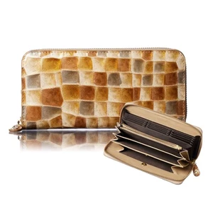 Damen lange Geldbörsen, italienisches Rindsleder, schön handbemalt, leichter Zugang ca... - Bild 1 von 6