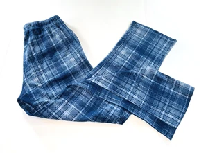 Lucky Brand Men's Sleep Pants Size Small Pajama Bottoms Blue Plaid - EUC - Picture 1 of 4