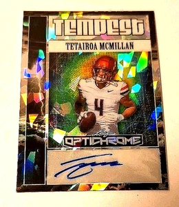 2025 Leaf Optichrome Black Ice Signatures #TMM Tetairoa McMillan XRc Auto #9/10 - Bild 1 von 3