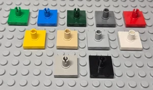 Lego 2460 Technic Fliese modifiziert 2x2 mit Pin Farbe wählbar 20 Stück. - Bild 1 von 8