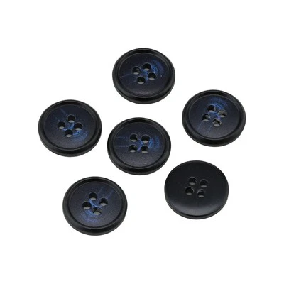 20Pcs Blue Galaxy Pattern Resin Buttons for Sewing, DIY Fashion & Craft 15-25mm - Image 1 of 4