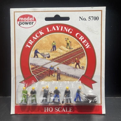 Model Power #5700 HO Scale Rail Road Track Laying Crew People (6 figures) - Image 1 of 4