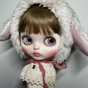 Custom Icy Doll 1145 White Skin Wig Open Mouth Glass Eyes 30cm Sleepy Eyes - Picture 1 of 11