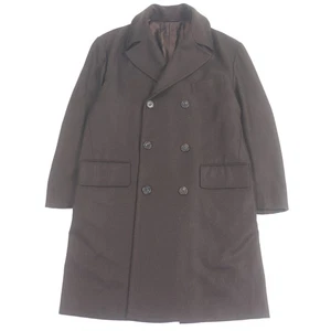 Excellent KITON Chester coat Double breasted Brown cashmere mens 48 - Picture 1 of 10