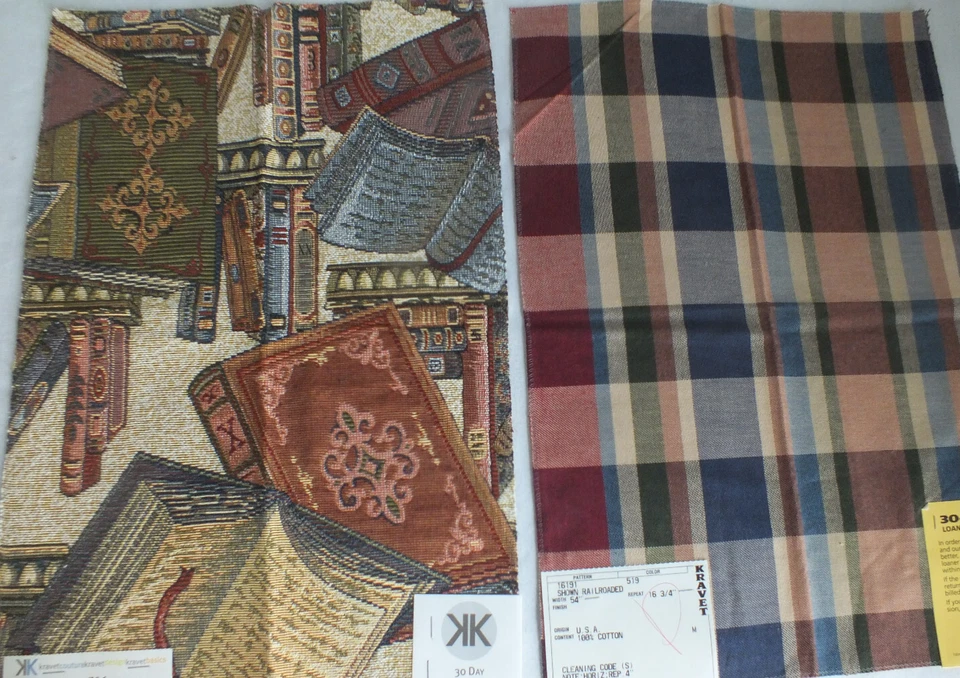 U PICK Choice 2 Kravet Correlacionadas Tapicería Muestras Set De Colección Años 90 Gama Alta Foto 1 de 1