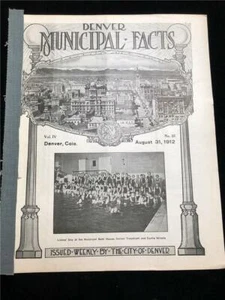 ANTIQUE VINTAGE BOUND CITY OF DENVER MUNICIPAL WEEKLY NEWSPAPER AUG 31, 1912 - Bild 1 von 1