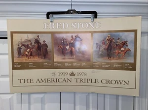 La tripla corona americana 1919 1978 Fred Stone poster stampa autografata - Foto 1 di 10