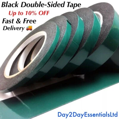 DAY2DAYESSENTIALSLTD NASTRO BIADESIVO NERO SCHIUMA AUTO AUTO FORTE STICK AUTOADESIVO PERMANENTE