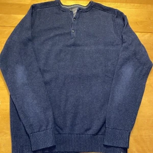 Eddie Bauer 3 Button Cotton Sweater Size Large Tall - Picture 1 of 15
