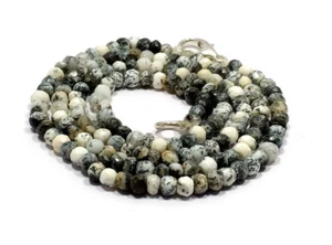 3-4MM Natural Dendrite Opal Rondelle Faceted Beads Necklace Jewelry Gift For Her - Picture 1 of 2