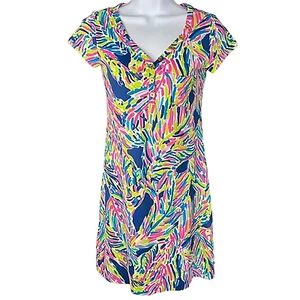 NEW Lilly Pulitzer Dress - Palmira Indigo Palm Reader - S - Picture 1 of 2