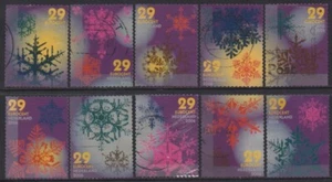 CLEARANCE!! MUST GO,NETHERLANDS 2006 CHRISTMAS SET OF (10) VFU SELF.ADHESIVE - Picture 1 of 1