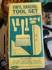 Vintage Warner Vinyl Hanging Tool Set No 481 1960s Wallpaper Kit USA Made - Picture 1 of 7