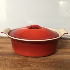 Cousances (Le Creuset) 18cm ROSSO GHISA PENTOLA OVALE-porzioni ridotte