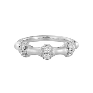 0.258CTW 14K White Gold Round Natural Diamond s Wedding Band Ring MZ11117 - Picture 1 of 7