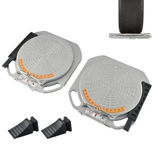 Turn Plate Table 360° Rotating 5 Ton One Pair Aluminum Turntable Wheel Alignment - Picture 1 of 16
