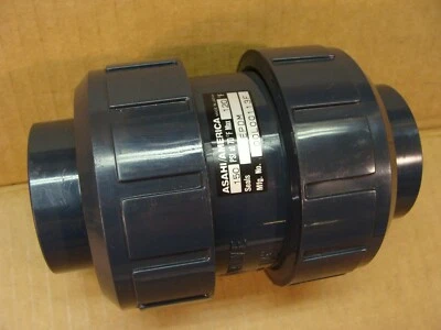 NEW ASAHI 1 1/2 inch PCV ball check valve socket ends made in Japan 1 1/2" - Image 1 of 4
