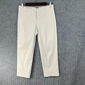 Talbots Signature Pants Women's 2 Petite Khaki Chino Capri Minimal Everyday - Picture 1 of 20