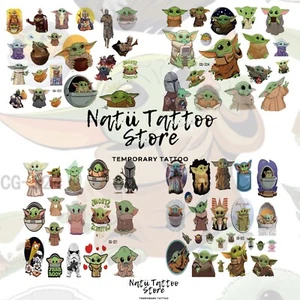 Pegatinas para tatuajes de bebé Yoda bolsos de fiesta de cumpleaños para niños niños - Imagen 1 de 7