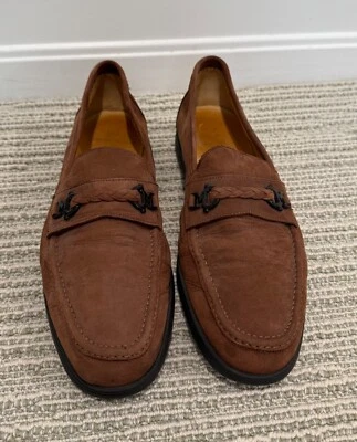 Bruno Magli Brown Suede Loafers with Driver Sole  Size 11 - Image 1 of 4