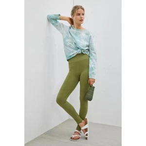 NWT!! Anthropologie DAILY PRACTICE Allegro Seamless Leggings Dried Moss Small - Picture 1 of 12