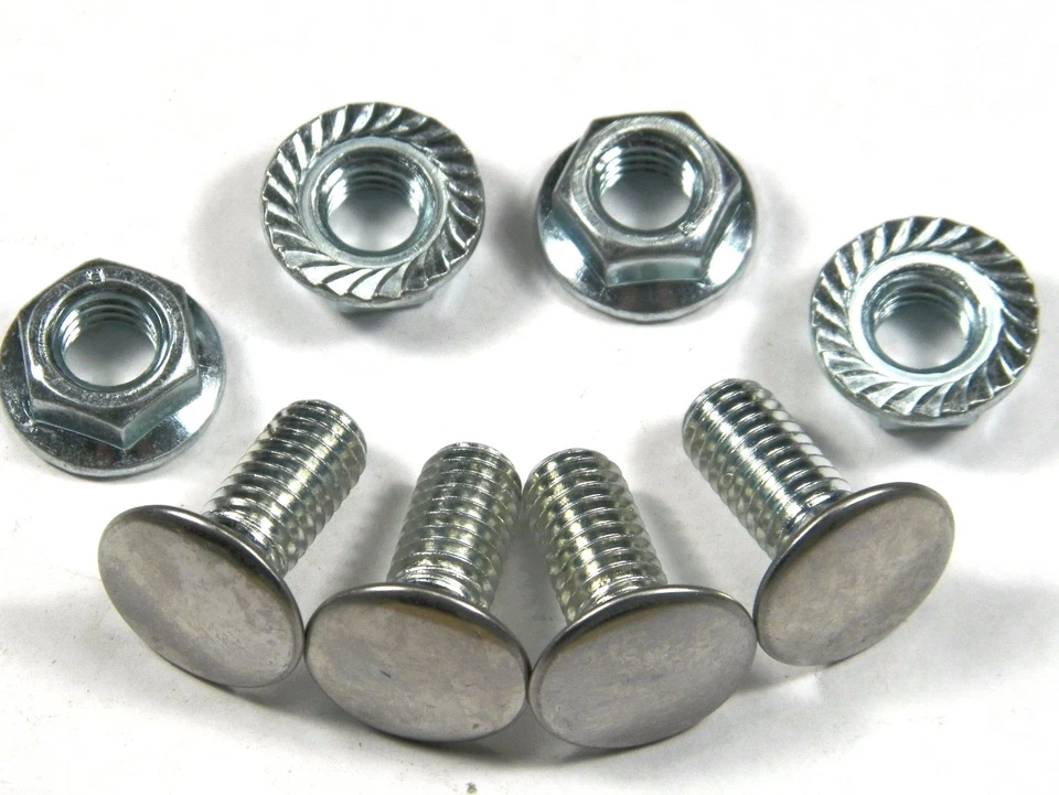 7/16 Bumper Bolts For GM 7/16-14 x 1 With Serrated Nuts (4 Pack) #94 - Image 1 of 4
