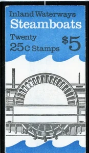 US  2409a (Bk166)  Steamboats 25c - Booklet of 20 - MNH - 1989 - Picture 1 of 1