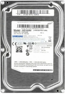 FESTPLATTE SAMSUNG 1TB Spinpoint F2 HD103SI 32MB 5400U/min SATA II 3.5'' Zoll - Afbeelding 1 van 3