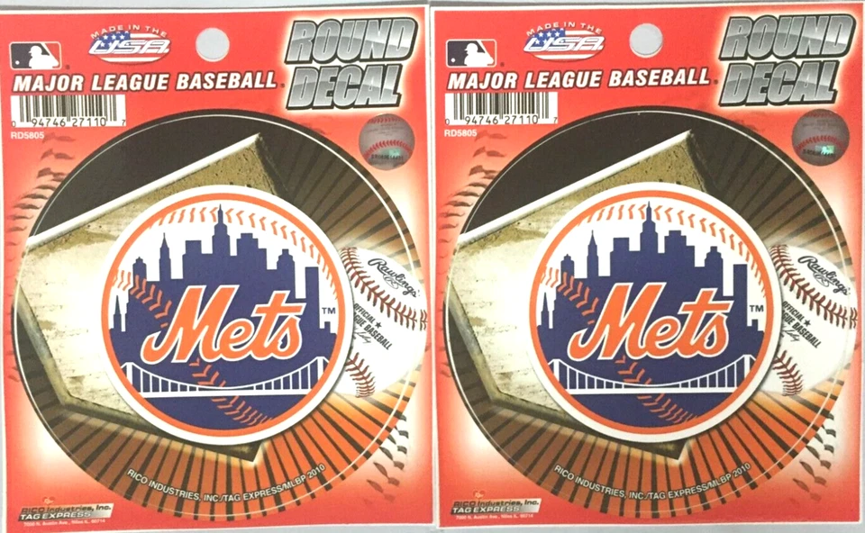 New York Mets MLB Decal Car Window 4.5" Sticker Sports 2 PACK - Image 1 of 1