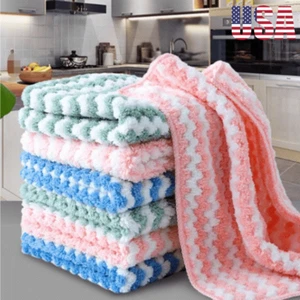 10 Pack Kitchen Cloth Dish Towels Premium Dishcloths Super Absorbent Dishtowels - Picture 1 of 8