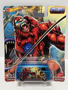 Hot Wheels Masters of The Universe Volkswagen T1 Panel Bus Blue NEW Real Riders - Picture 1 of 6