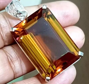 Natural Alexandrite Color Change Gemstone 50.30 Ct+ 925 Solid Silver Pendant - Picture 1 of 6