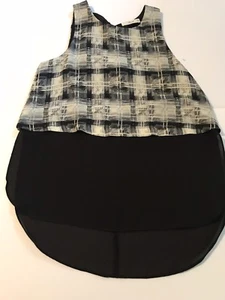 Neu Le Lis gefütterte Bluse Gr. XSP transparentes Unterteil Oberteil - Bild 1 von 6