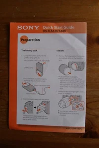 Sony Alpha a330 a380 Quick Start Guide Very Good Condition No.2 - Picture 1 of 1