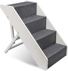 Arf Pets Wood Dog Stairs, 4 Levels Height Adjustment Wide Pet Steps