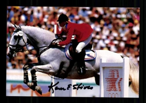 Karen Stives Jinete Americana Campeona Olímpica 1984 Firmado + A 242545 - Imagen 1 de 2