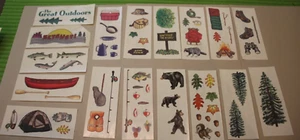 Vintage Lot Frances Meyers Aufkleber 90er Camp, Fisch, Kanu, Zelt, Bär, Outdoor - Bild 1 von 8