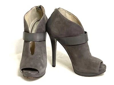 Michael Kors Gris Jaspeado Guiliana Gamuza Punta abierta Botas/Botines 8M 5+" Tacón Foto 1 de 4