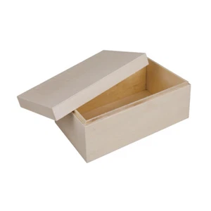 Boîte en bois avec couvercle, FSC MixCred, 20x12x9cm - Picture 1 of 2