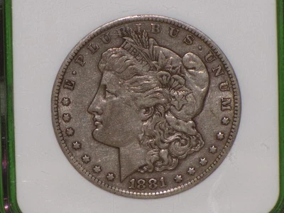 1881 CC Morgan Silver Dollar NGC XF45 Carson City RARE KEY COIN - Natural Color - Image 1 of 3