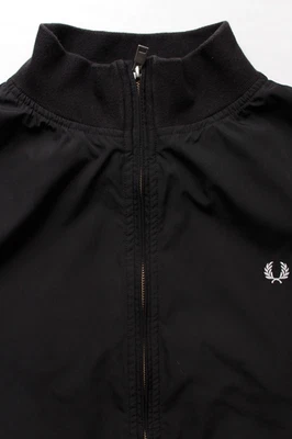 Fred Perry men's zip up bomber jacket J7225 XL black polyester LJKTC799 - Image 1 of 4