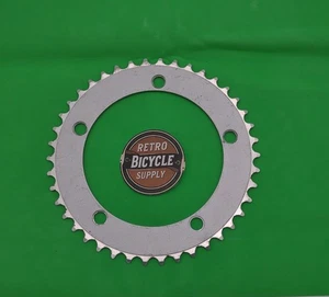 Road Bike Biking Chainring 130 mm 42 Tooth Silver Color Alloy Vintage Bicycling - Picture 1 of 5