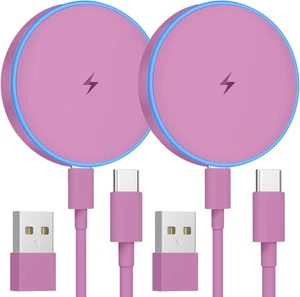 Magsafe Charger 2 Pack 15W Magnetic Wireless Charger Fast Charging Pad Compatibl - Picture 1 of 12