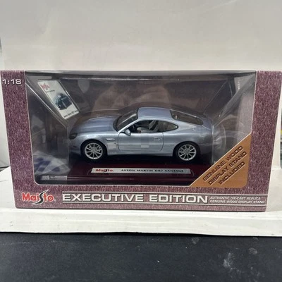 03 Maisto Aston Martin DB7 Vantage Silver Executive Edition 1:18 Diecast-In Box - Image 1 of 4
