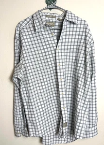 Khaki's by Arrow Big Oxford Checkered Shirt L 100% Cotton - Picture 1 of 5