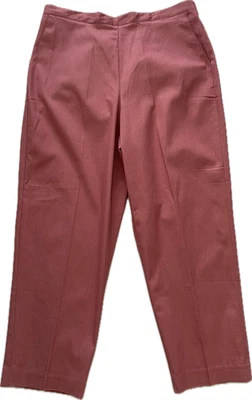 Alfred Dunner Women’s Pants  Rose Pink Cotton Stretch Pull On Size 16 Short - Image 1 of 4